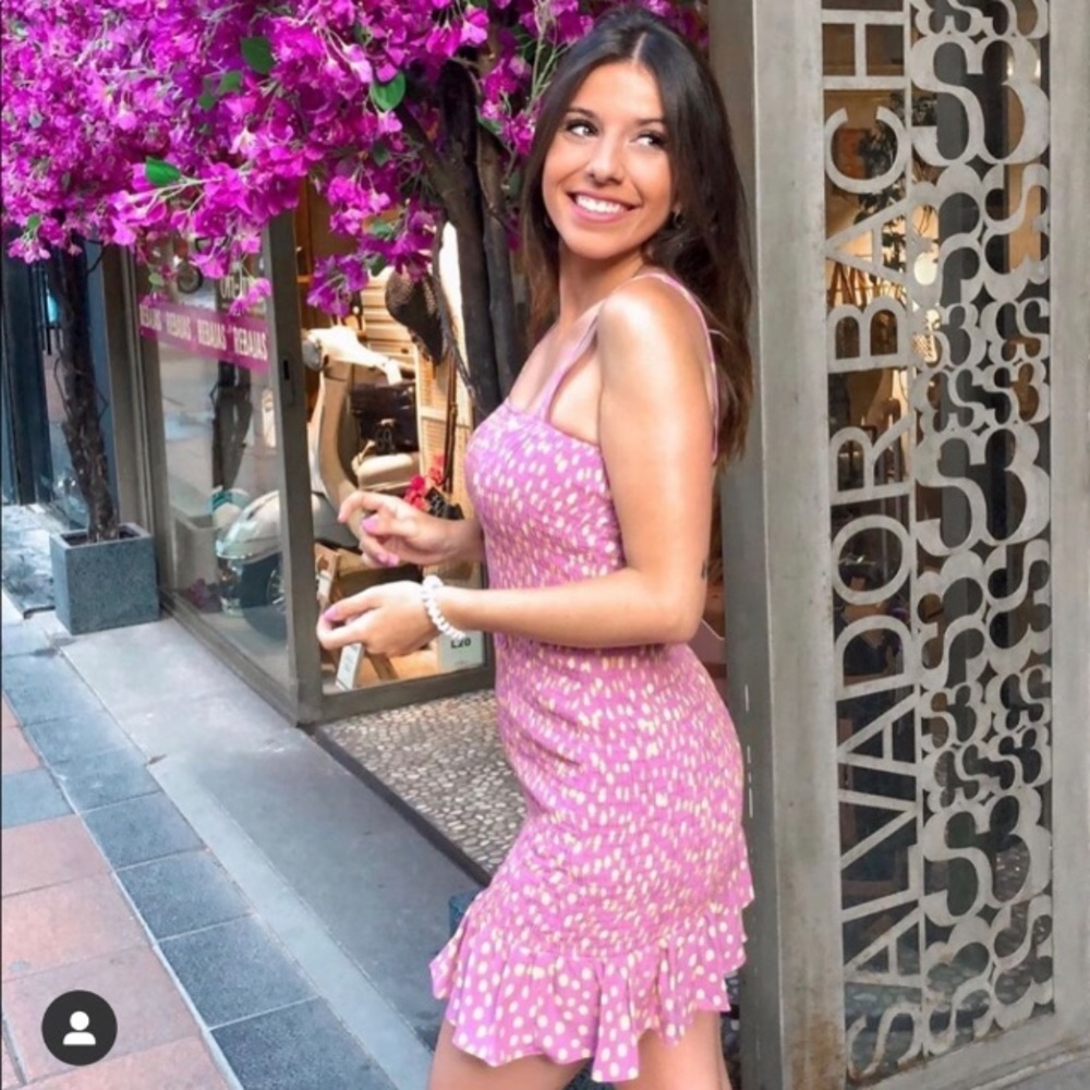 Zara polka dot smock dress